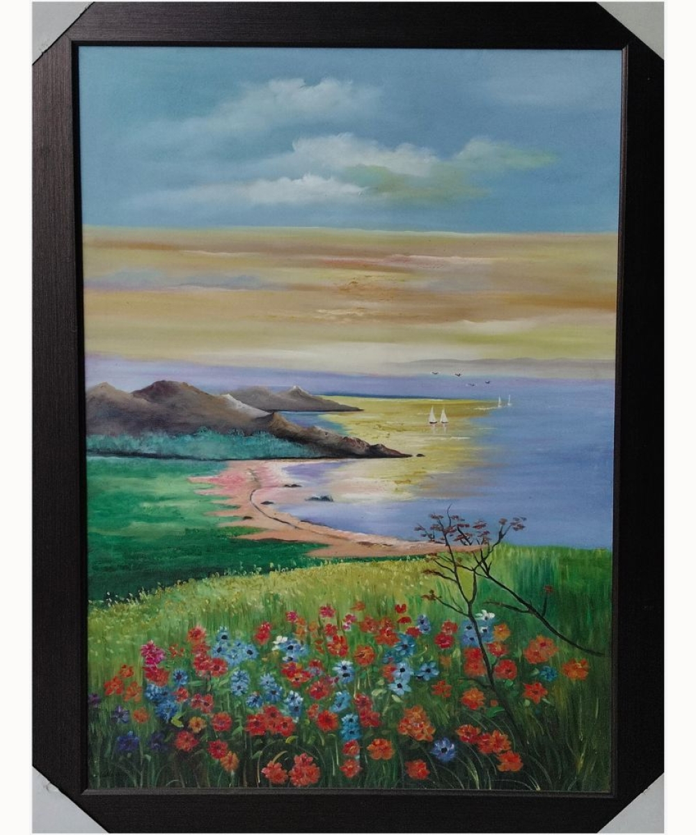 Hand Painted Oil Painting 29 "/42" - Image 2