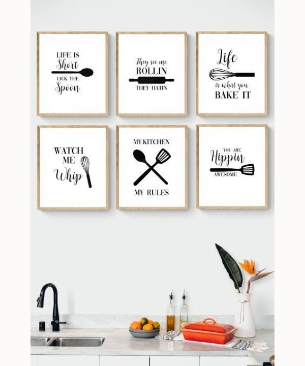 Kitchen Wall Art 8, set of 6