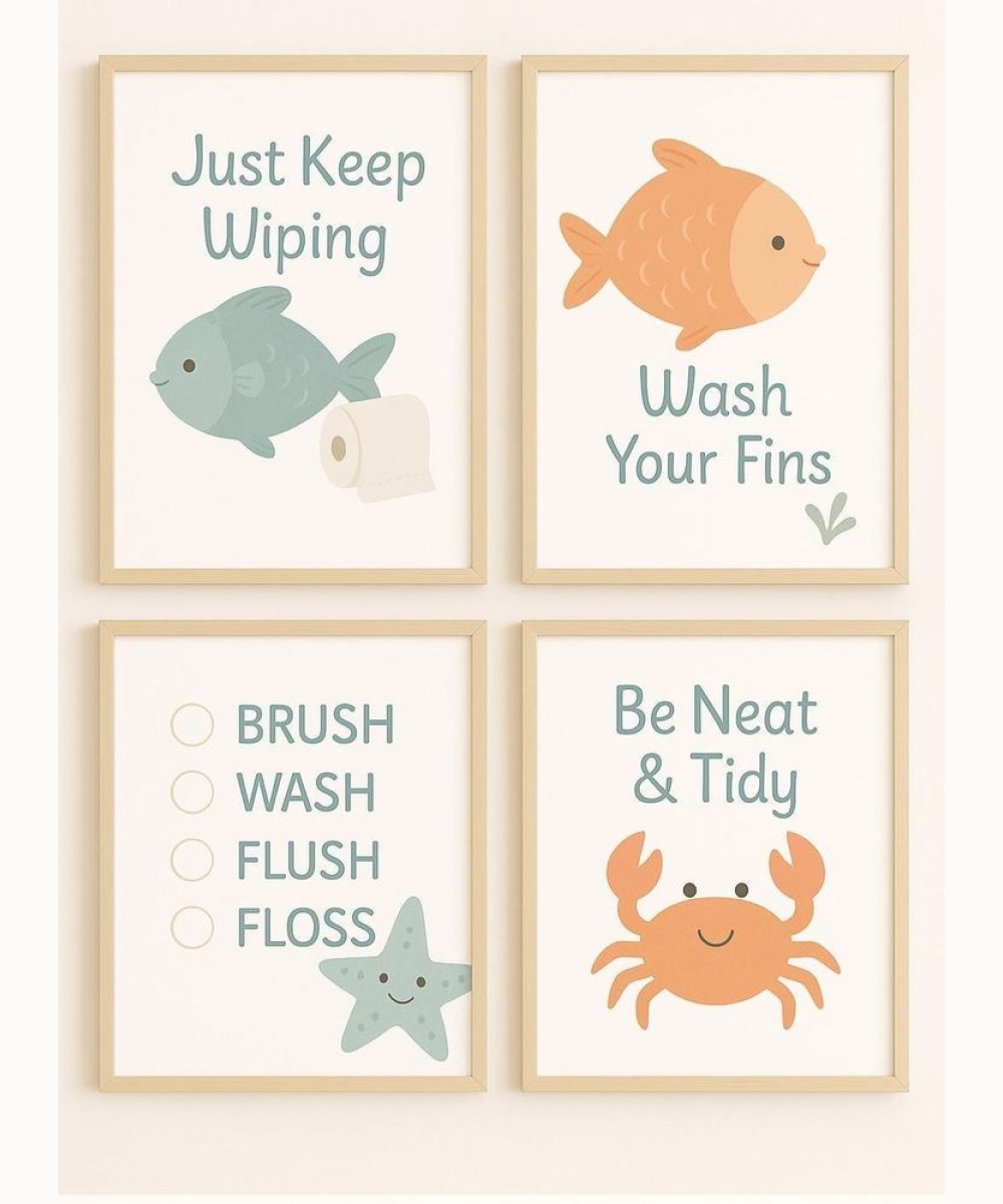 Bathroom Wall Art 15, set of 4