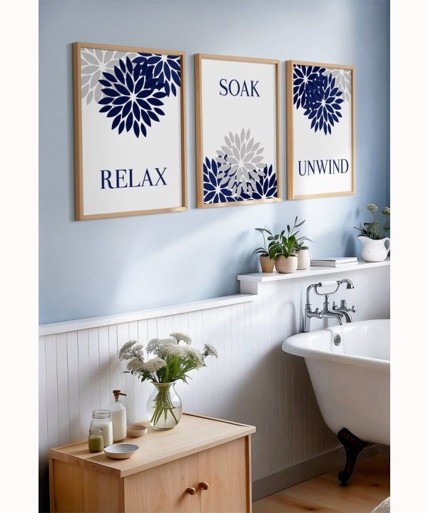 Bathroom Wall Art 17, set of 3