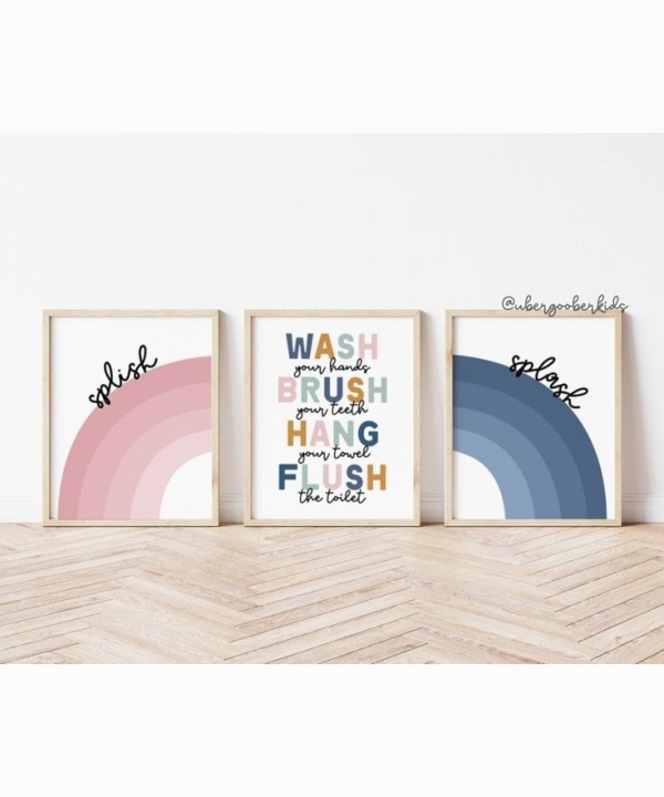 Bathroom Wall Art 4, set of 3