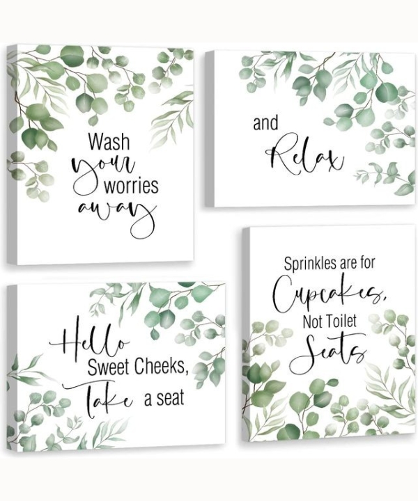 Bathroom Wall Art 5, Set of 4
