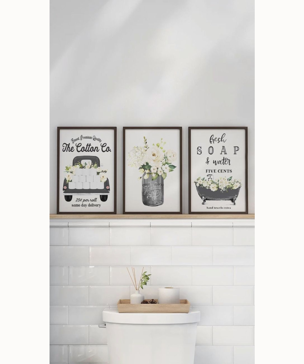 Bathroom Wall Art 6, Set of 3