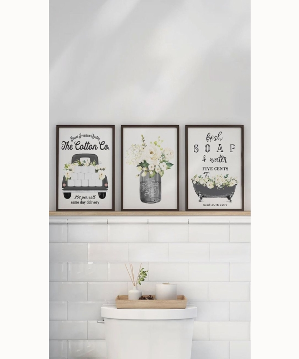Bathroom Wall Art 6, Set of 3