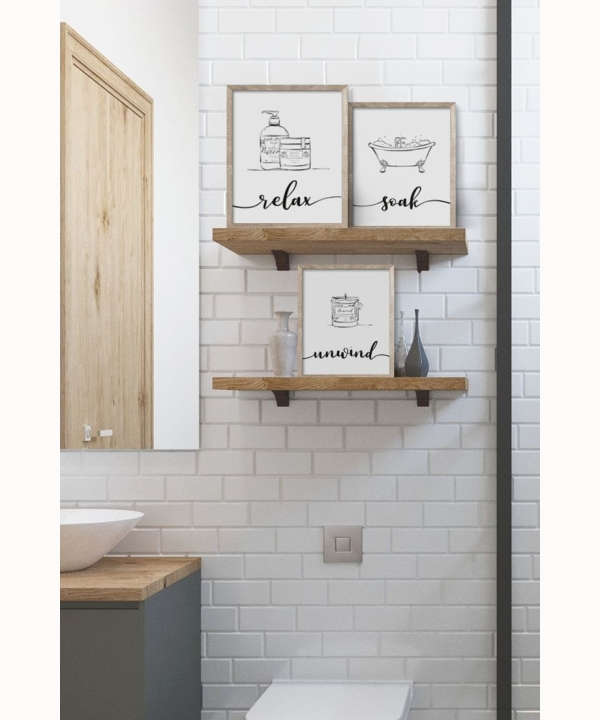 Bathroom Wall Art 9, Set of 3