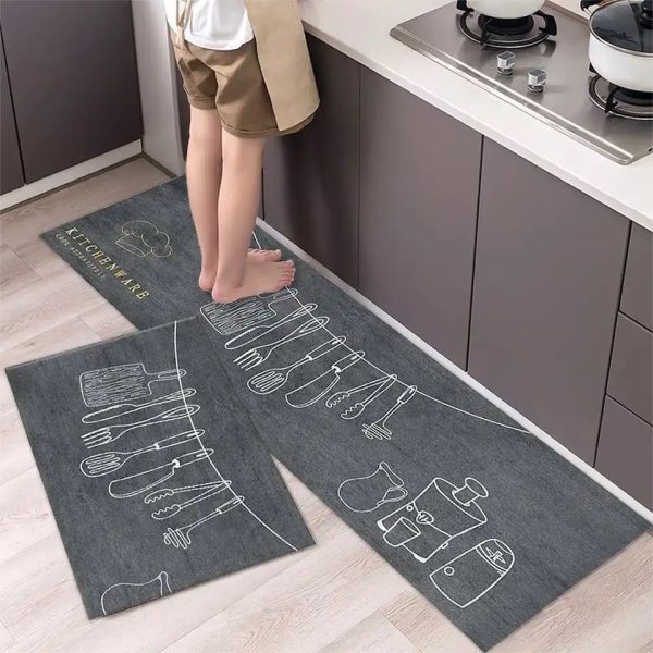 Extra Large Sized Anti Slip Water Absorbent Runner With Mat 28