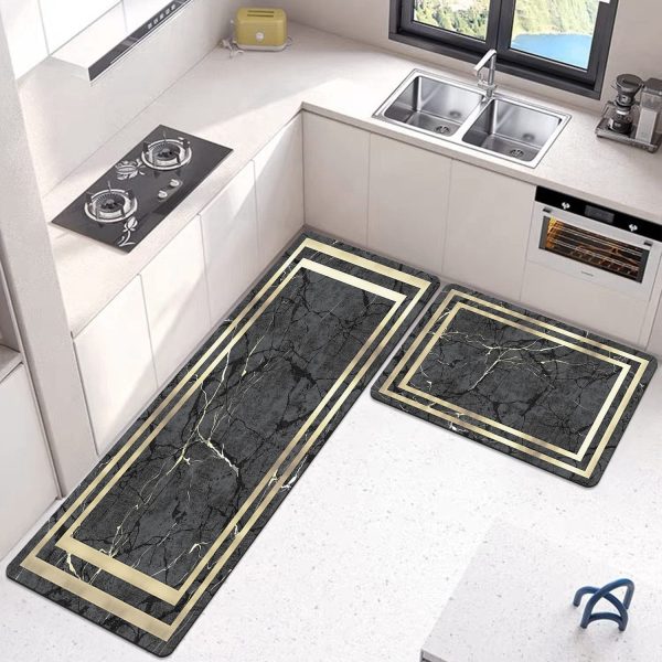 Extra Large Sized Anti Slip Water Absorbent Runner With Mat 35