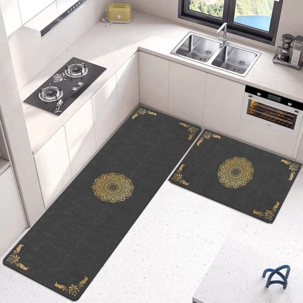 Extra Large Sized Anti Slip Water Absorbent Runner With Mat 36