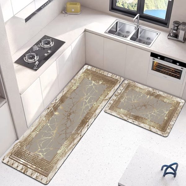 Extra Large Sized Anti Slip Water Absorbent Runner With Mat 39