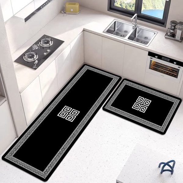 Extra Large Sized Anti Slip Water Absorbent Runner With Mat 47